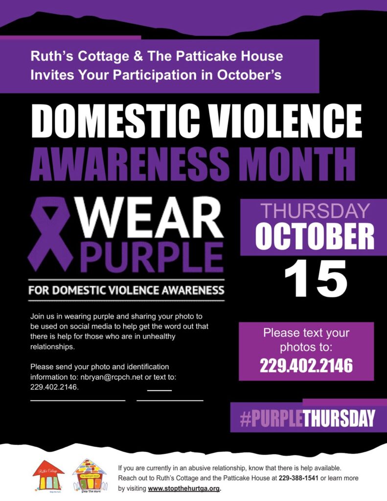 Wear Purple for Domestic Violence Awareness - Thursday, October 15, 2026